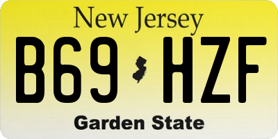NJ license plate B69HZF