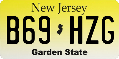 NJ license plate B69HZG