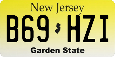 NJ license plate B69HZI