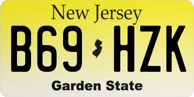 NJ license plate B69HZK