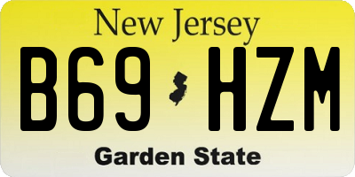 NJ license plate B69HZM