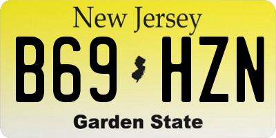 NJ license plate B69HZN