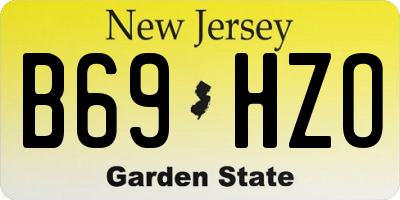 NJ license plate B69HZO