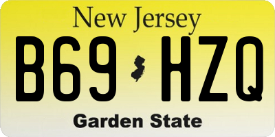 NJ license plate B69HZQ
