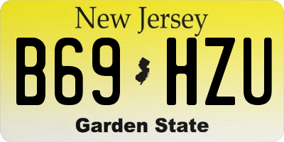 NJ license plate B69HZU