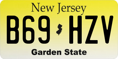 NJ license plate B69HZV
