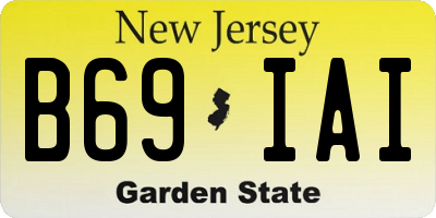 NJ license plate B69IAI