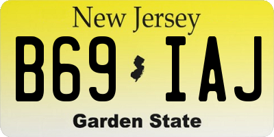 NJ license plate B69IAJ