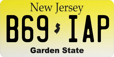 NJ license plate B69IAP