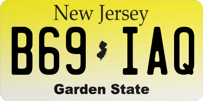 NJ license plate B69IAQ
