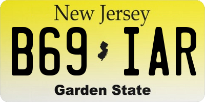 NJ license plate B69IAR