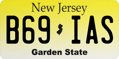 NJ license plate B69IAS