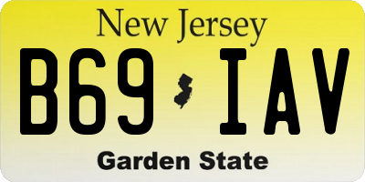 NJ license plate B69IAV