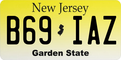 NJ license plate B69IAZ