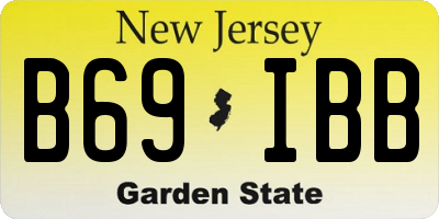 NJ license plate B69IBB