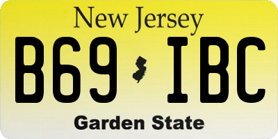 NJ license plate B69IBC