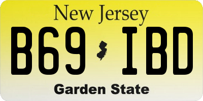 NJ license plate B69IBD