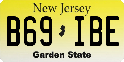 NJ license plate B69IBE