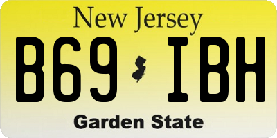NJ license plate B69IBH