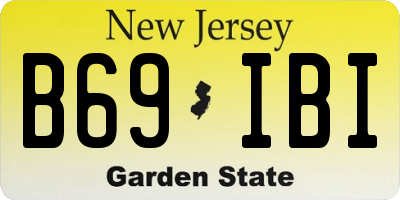 NJ license plate B69IBI