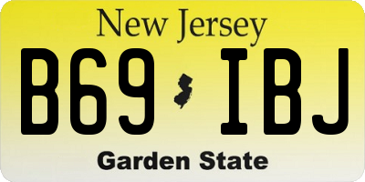 NJ license plate B69IBJ