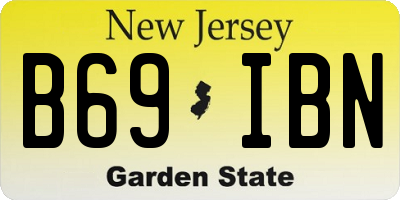 NJ license plate B69IBN