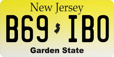 NJ license plate B69IBO