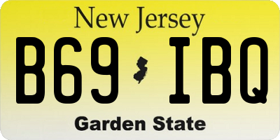 NJ license plate B69IBQ