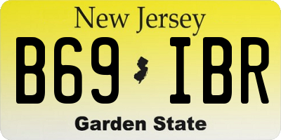 NJ license plate B69IBR