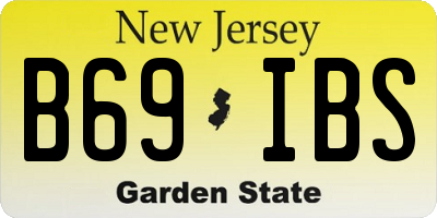 NJ license plate B69IBS