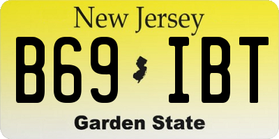 NJ license plate B69IBT
