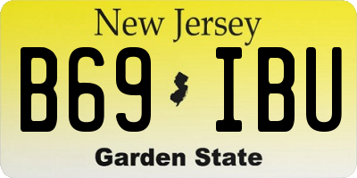 NJ license plate B69IBU
