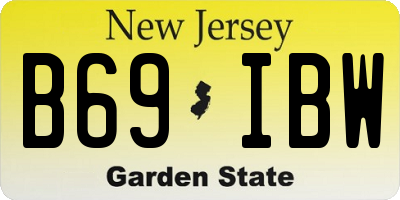 NJ license plate B69IBW