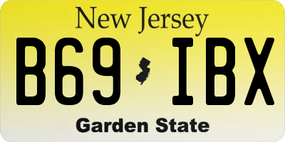NJ license plate B69IBX