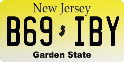NJ license plate B69IBY