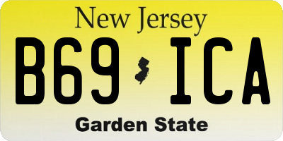 NJ license plate B69ICA