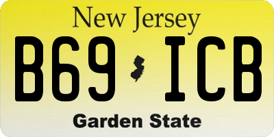 NJ license plate B69ICB