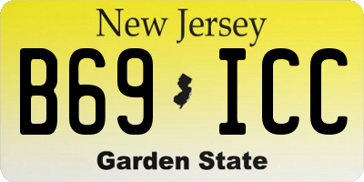 NJ license plate B69ICC