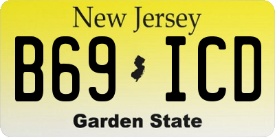 NJ license plate B69ICD