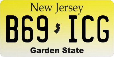NJ license plate B69ICG