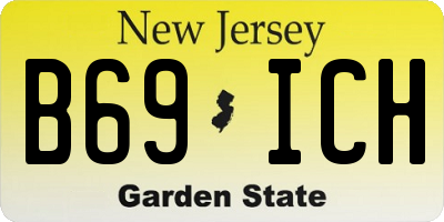 NJ license plate B69ICH