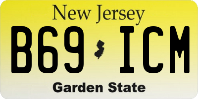 NJ license plate B69ICM
