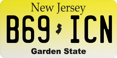 NJ license plate B69ICN