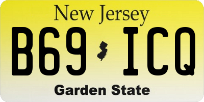 NJ license plate B69ICQ