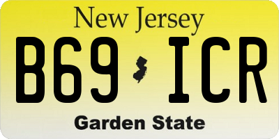 NJ license plate B69ICR