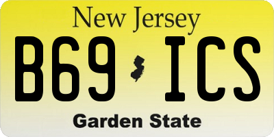 NJ license plate B69ICS