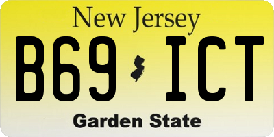 NJ license plate B69ICT