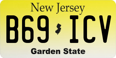 NJ license plate B69ICV