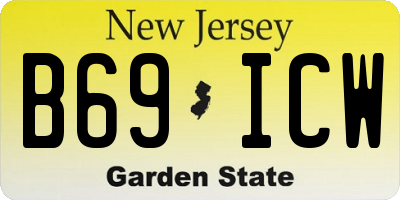 NJ license plate B69ICW