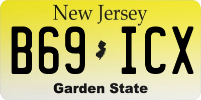 NJ license plate B69ICX